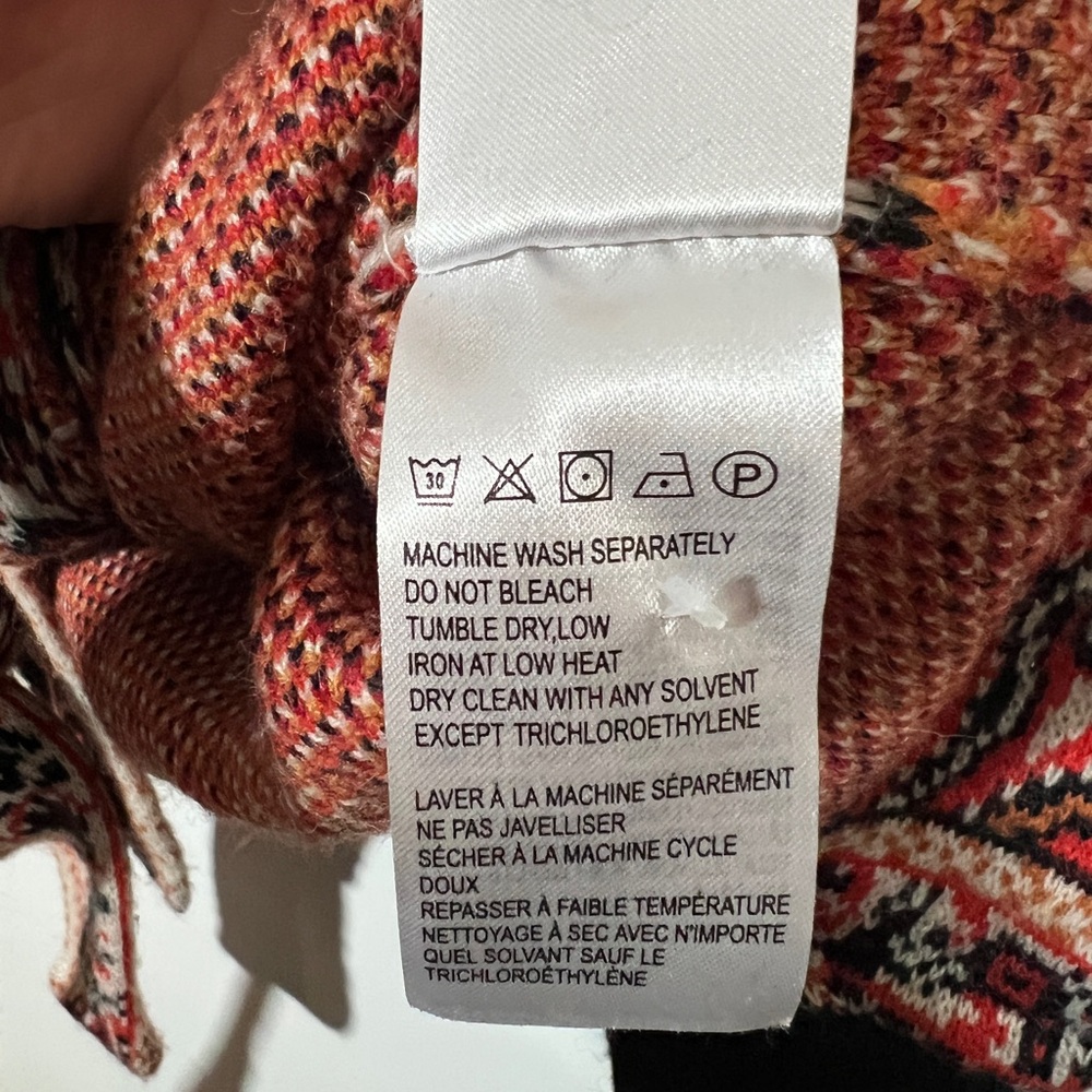 Farm Rio Floral Knit Cardigan with Belt size XS Wool Blend Anthropologie - Picture 8 of 9